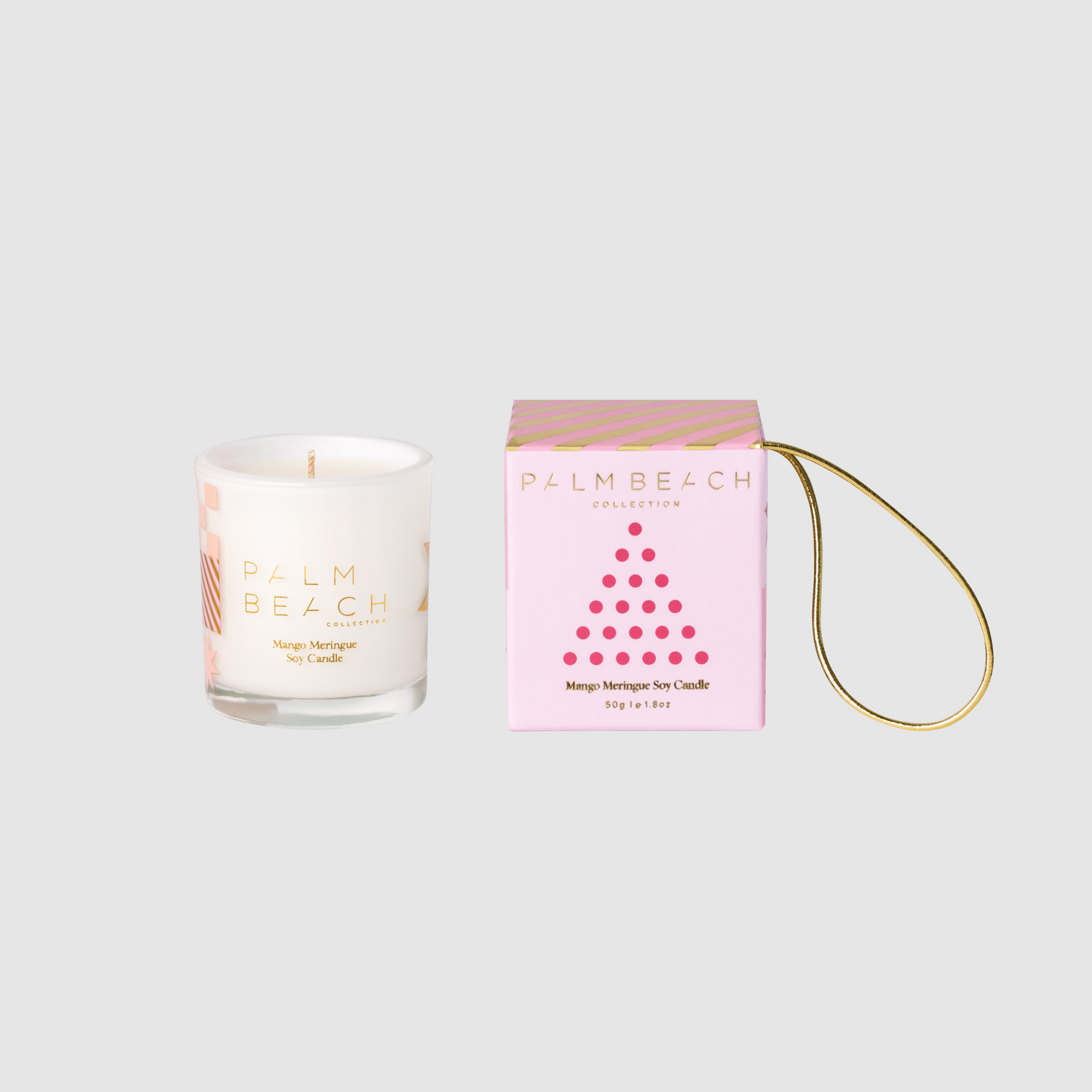 Mango Meringue <br> Hanging Bauble <br> 50g Extra Mini Candle