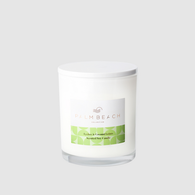 Lychee & Coconut Gelato <br> UNBOXED Standard Candle 420g