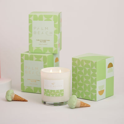 Lychee & Coconut Gelato <br> UNBOXED Standard Candle 420g