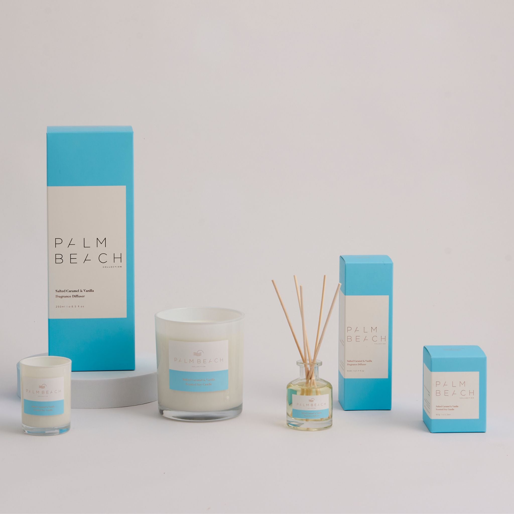 Mini Reed Diffuser Vial Salted Caramel & Vanilla Mini Reed Diffuser | Palm Beach Collection