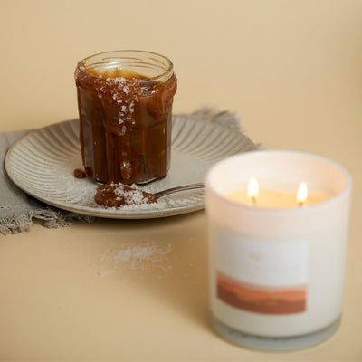 Salted Caramel & Vanilla <br> UNBOXED Standard Candle 420g